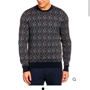 Perry Ellis | PATTERNED JACQUARD CREW NECK SWEATER